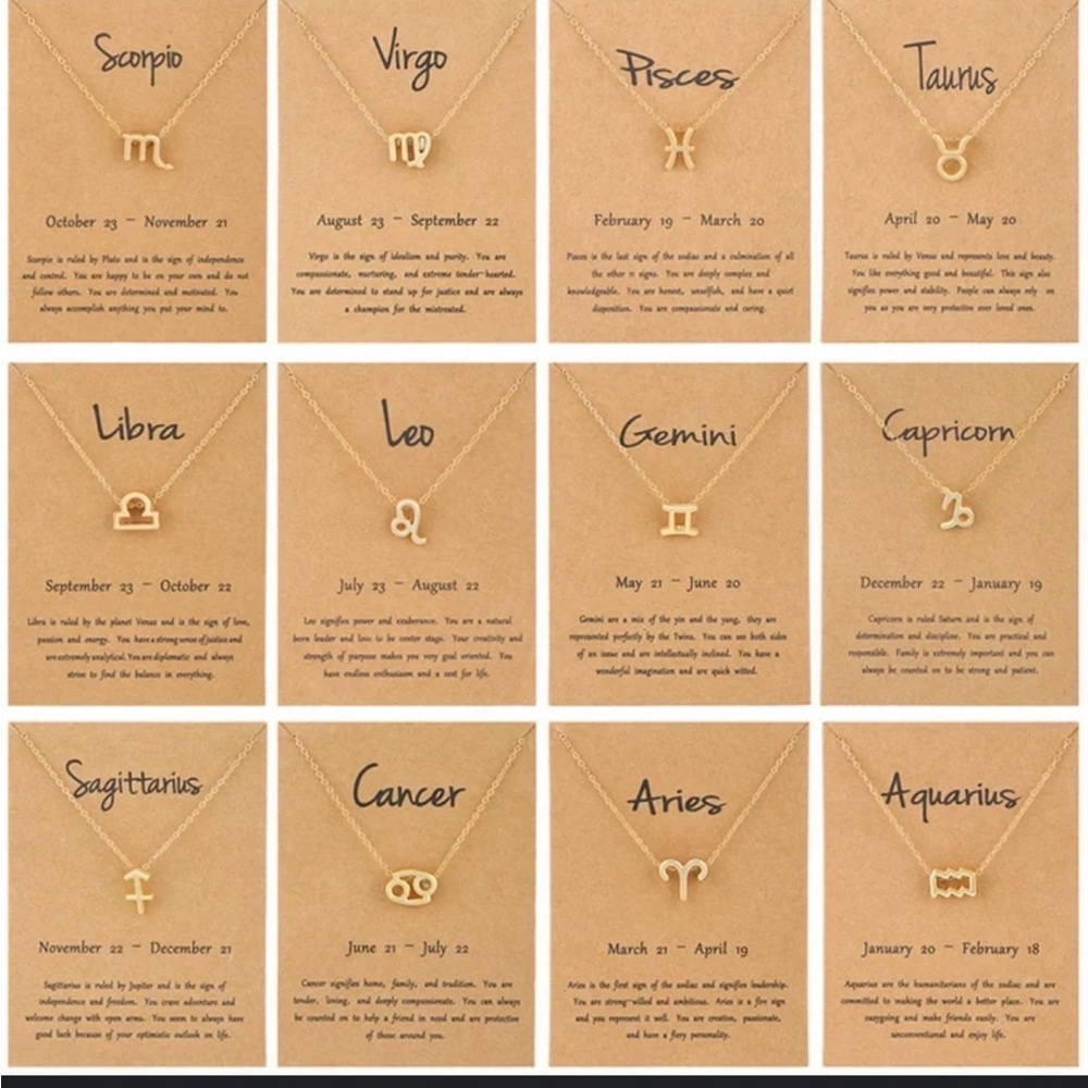 Zodiac Sign Necklaces - CHOOSE 1